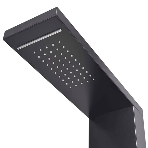 vidaXL Duschpanel, Aluminium, Mattsvart