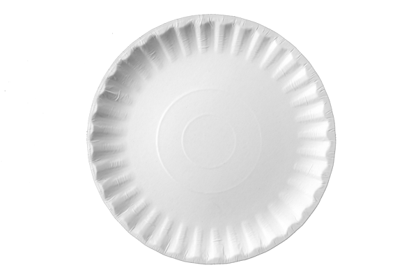 Engangstallerkener af papir 18 cm 100 stk