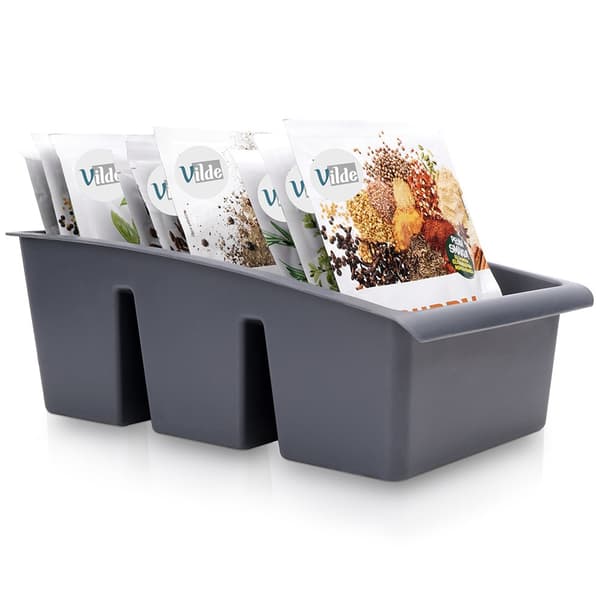 Grå organizer til krydderier 25x15x9 cm