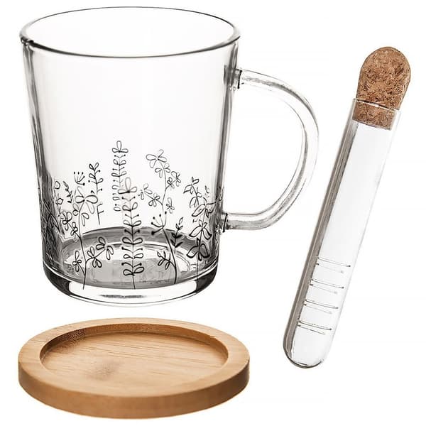 Glaskop med infuser LOUKA 400 ml 3 dele