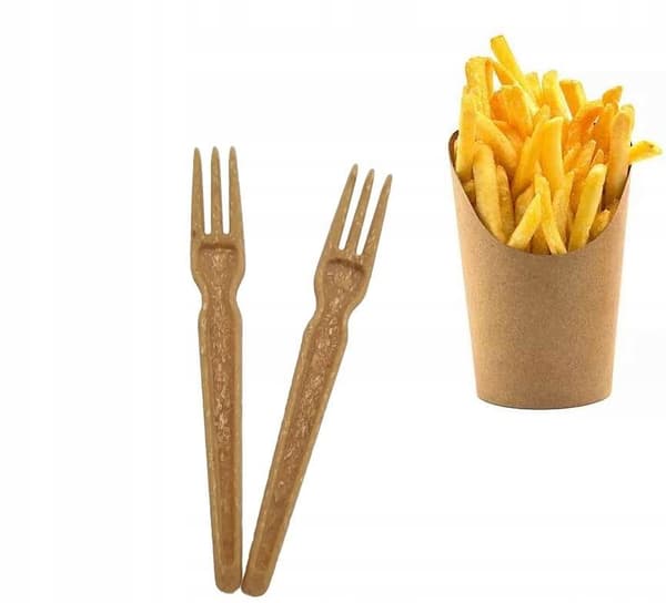 Gafler til fritter WPC brune a1000 stk