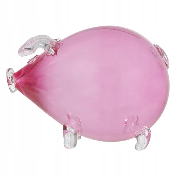 Stor rosa glasspargris för en flicka, present till bröllop