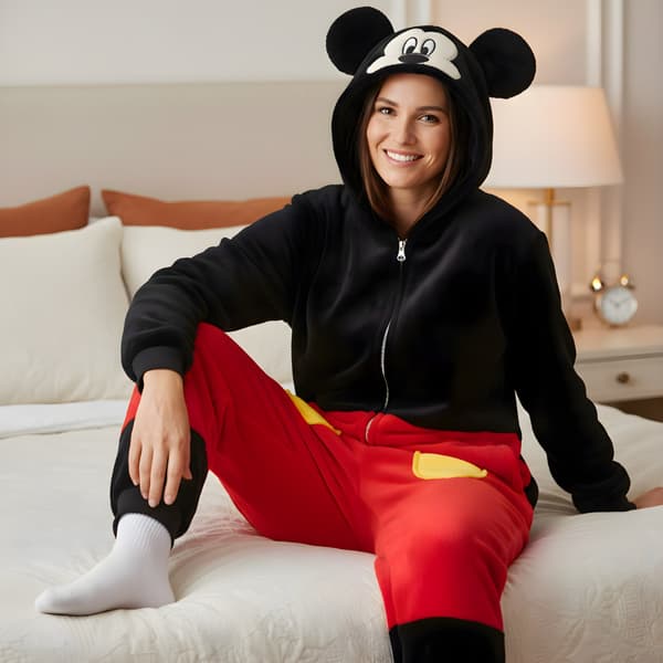 Mickey Mouse Kigurumi Pyjamas Kostume Størrelse: 145-155 cm