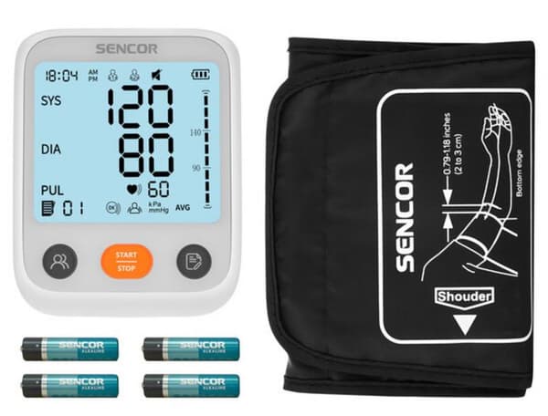 SENCOR SBP 1150WH Blodtrycksmätare Vit och Grå