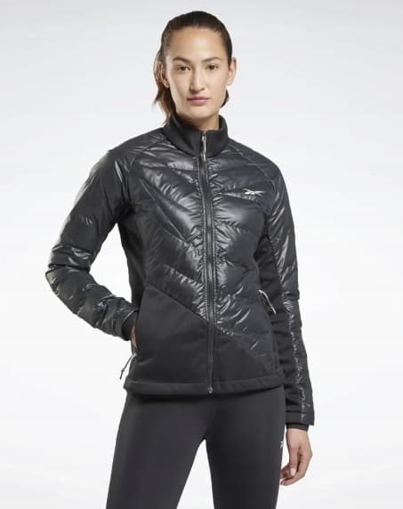 Reebok sort damejakke MED lynlås MED logo XL 0A6B1 BAGGRUNDE