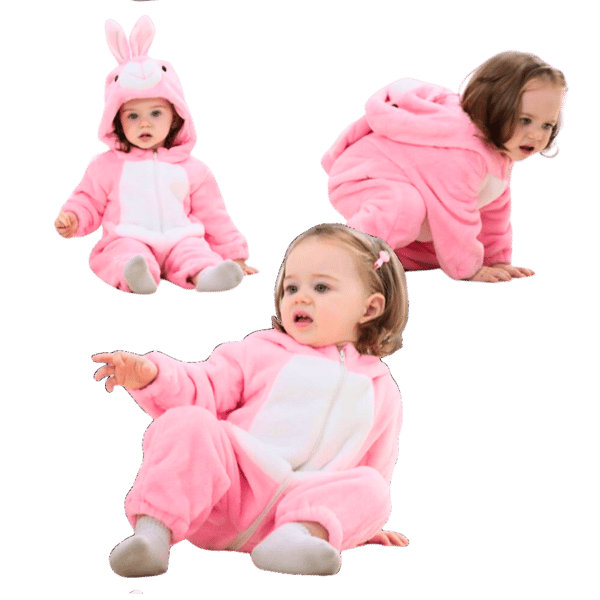 Rosa kaninpyjamas 90 cm: 75-85 cm