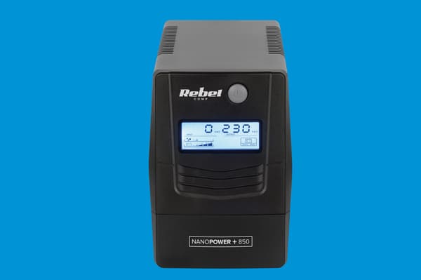 UPS Rebel Plus 850VA/480W LCD USB RJ45 computer nødstrømsforsyning