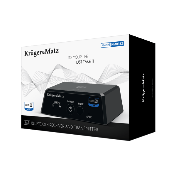 Vastaanotin lähettin Bluetooth Kruger&Matz apt-X