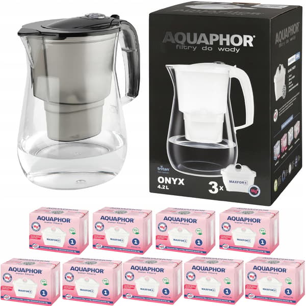 Aquaphor Onyx filterkande 4,2 l + 9 patroner, sort