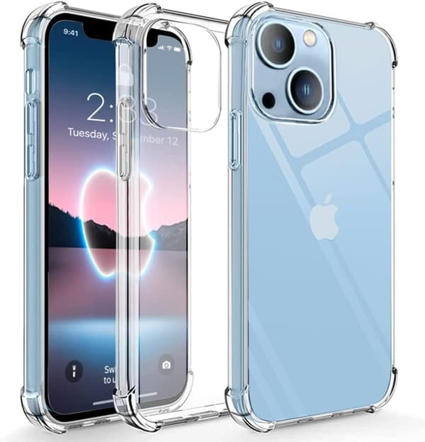 SILIKONEETUIS TIL APPLE IPHONE 14 6,1" TRANSPARENT, FARVELØS, LET