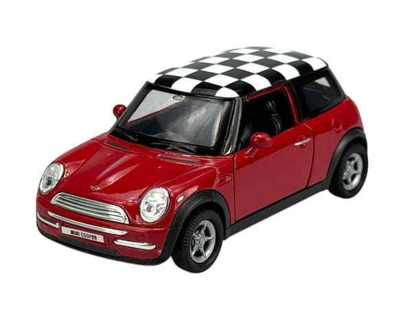 WELLY MINI COOPER MED TERNET BRÆT RØD 1:34 49766