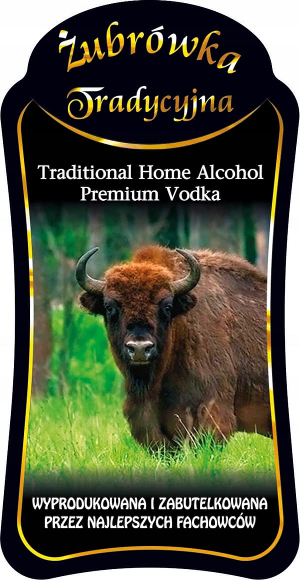 Pullo, jossa on aaltokuvio, 500ml TRADITIONAL ŻUBRÓWKA