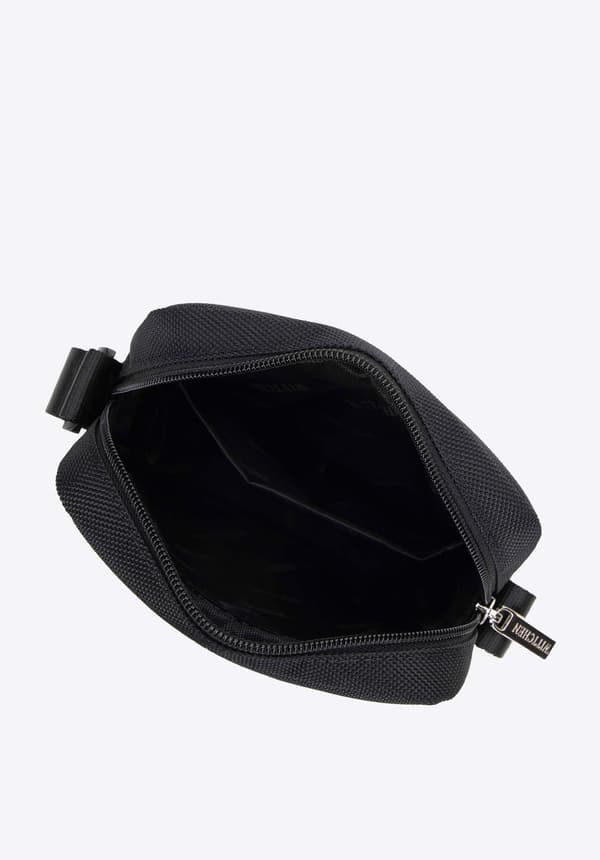 Wittchen Herre Messenger Taske med Dekorativt Bånd, Sort, Sort Polyester
