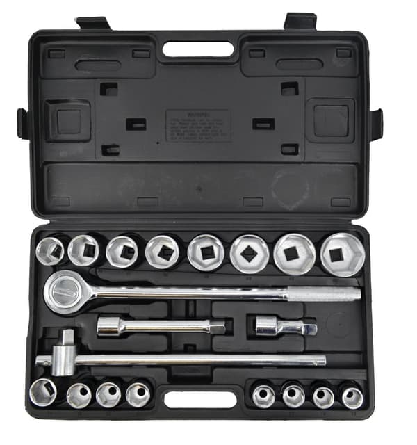AWTOOLS 21-delt nøglesæt 3/4" plastikkasse