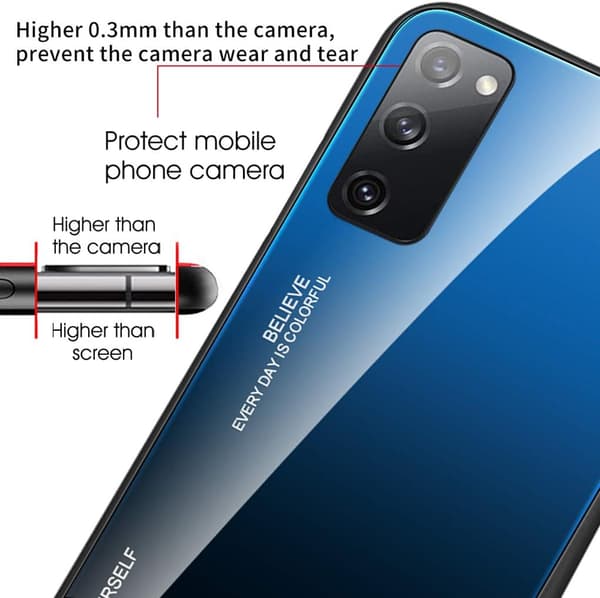 FORSTÆRKET ETUI TIL SAMSUNG GALAXY S20 FE 4G/5G BLÅ SORT OMBRE