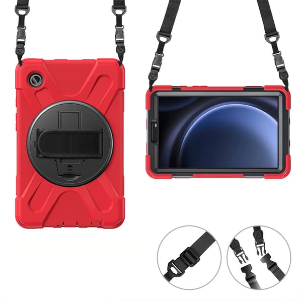 Etui Iskunkestävä Galaxy Tab A9 8.7 2023 - Punainen