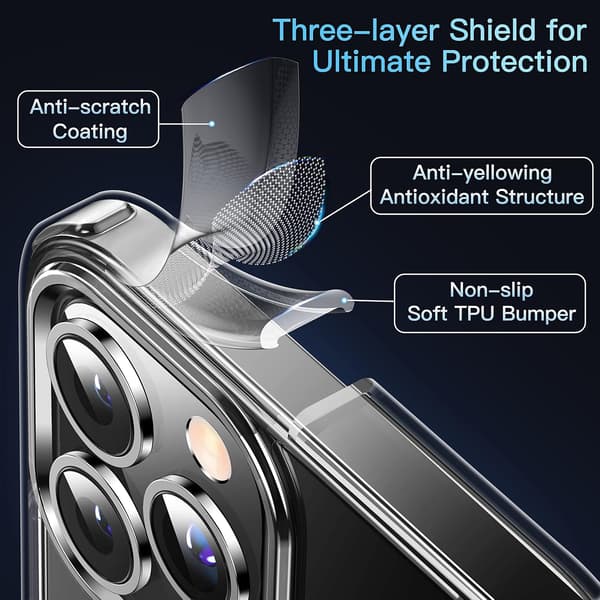 ETUI TIL APPLE IPHONE 12/12 PRO KLAR, STÆRK + STATIV A2172 A2341