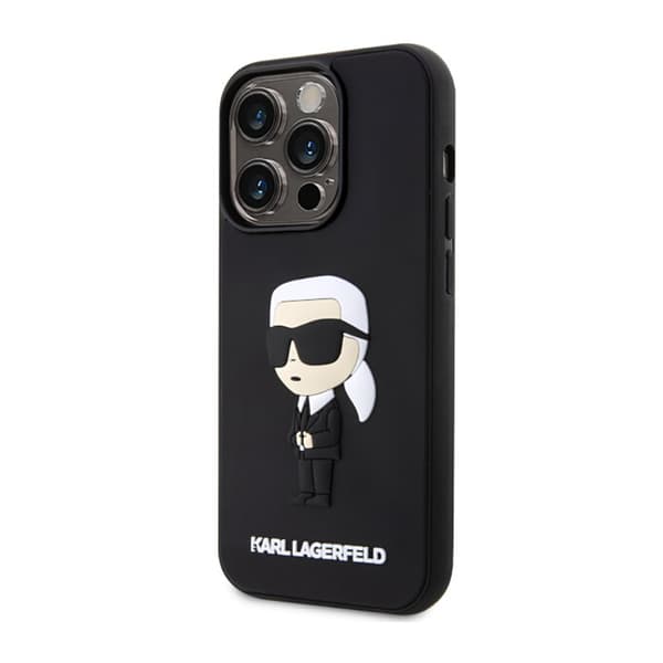 Karl Lagerfeld 3D Rubber NFT Ikonik - iPhone 14 Pro cover (sort)