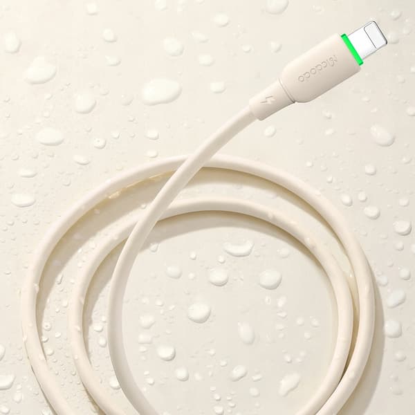 MCDODO Oplader USB Lightning Kabel Hurtig Opladning til iPhone 1M LED Sort