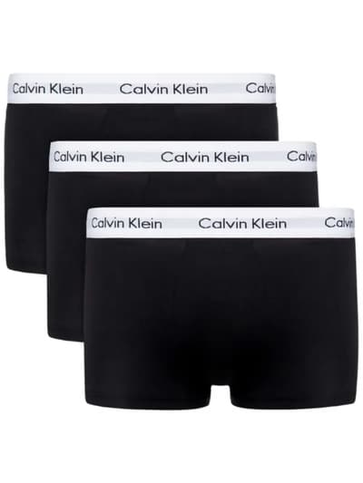 Calvin Klein Herre 3-pak Sorte Trunks, Størrelse S