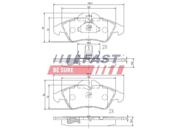 FORRESTE BREMSEKLODSER FT29016 FAST