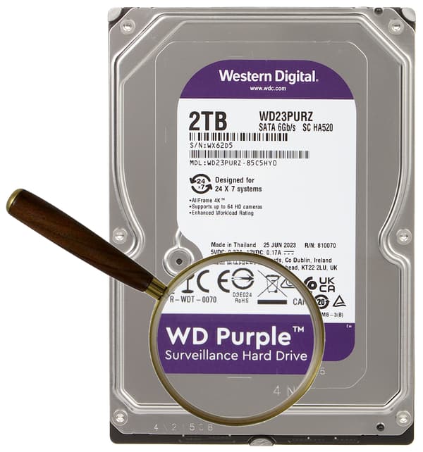 HDD-WD23PURZ 2TB 24/7 Western Digital optagerdisk