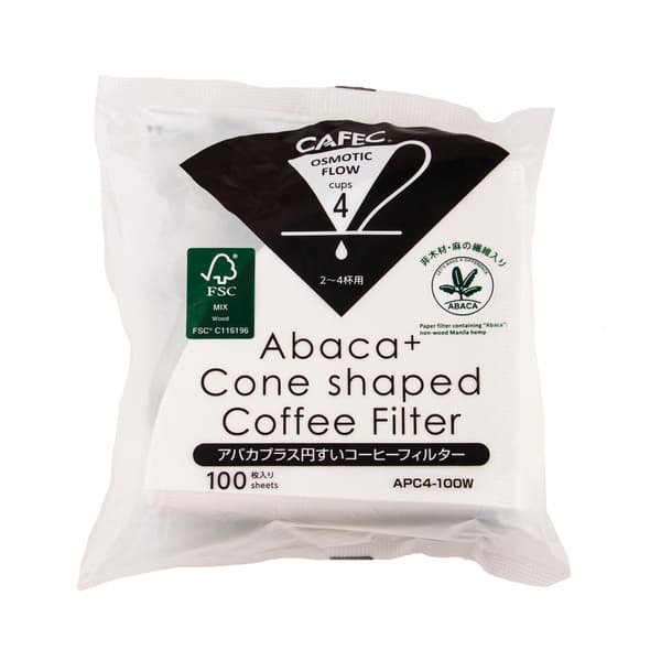 Filter CAFEC Abaca + Plus vit cup4 100 st. APC4-100W