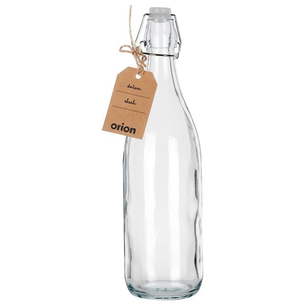 Glasflaske med klips 1 l