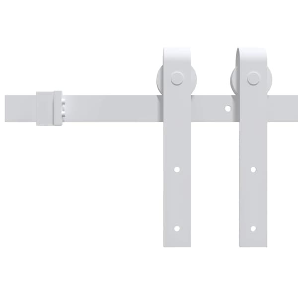 vidaXL skydedørsinstallationssystem 183 cm stål hvid