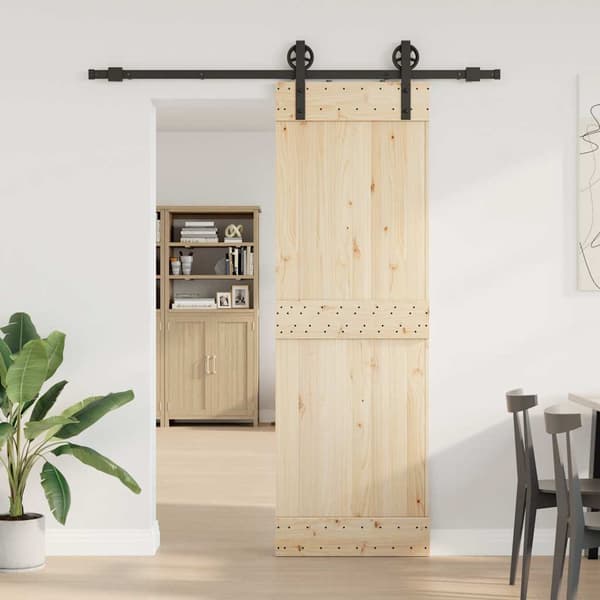 vidaXL Skjutdörrsinstallationssystem 183 cm stål svart