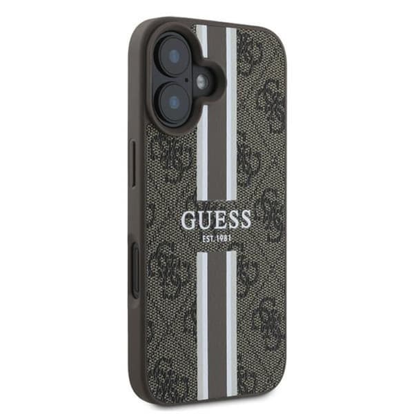Guess 4G Printed Stripes MagSafe - iPhone 16 Plus cover (brun)