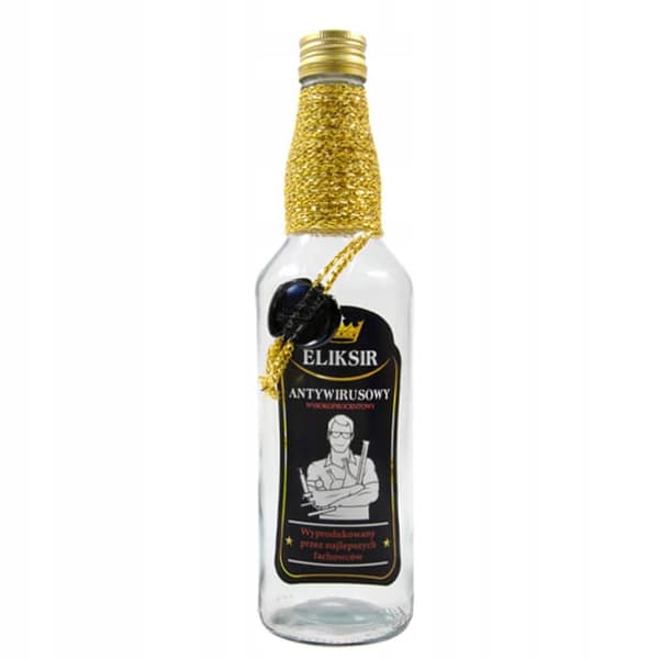Monopoly dekoreret flaske 500ML ANTIVIRUS ELIXIR