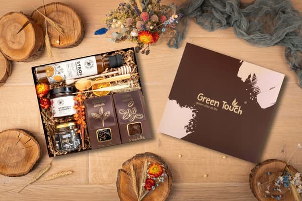 Presentkorg Sett med te kaffe konserver låda present konserver