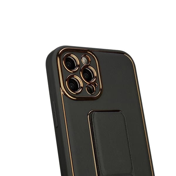 Nyt Kickstand Cover til iPhone 13 Pro med stativ, sort