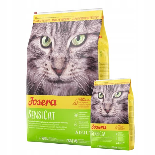 Josera SensiCat torrfoder för katter 2x2 kg, lättsmält, för fjäderfä