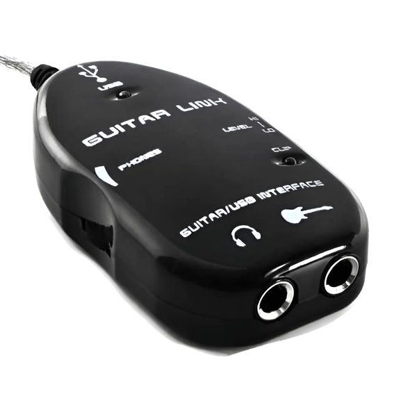 Guitarinterface til USB for PC med JACK 6,3 mm, GUITAR 6,3 adapter