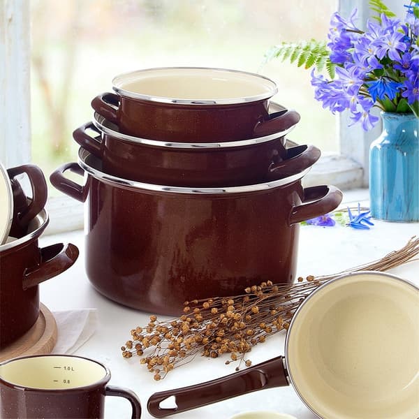 BRUN emaljegryde 22 cm, 4 l