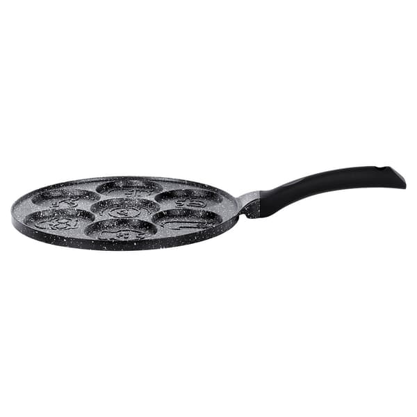 Granitpande til æg med 7 huller BLACK LINE 26 cm