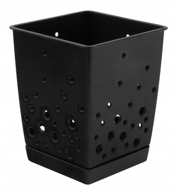 Bestikafløbsskål med stativ, sort, 11 cm