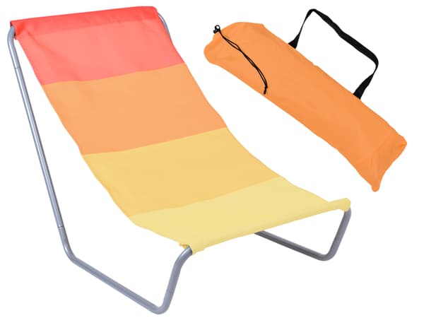 Sammenklappelig strandstol OLEK - orange striber