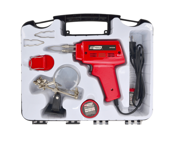 AWTOOLS TRANSFORMATOR LÖDKOLV 100W SET MED TILLBEHÖR 7 DELAR