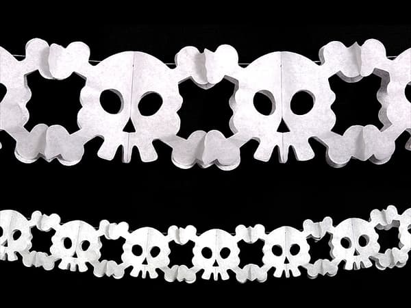 Papirguirlande "SKULLS 2" længde 300 cm, 1 stk.