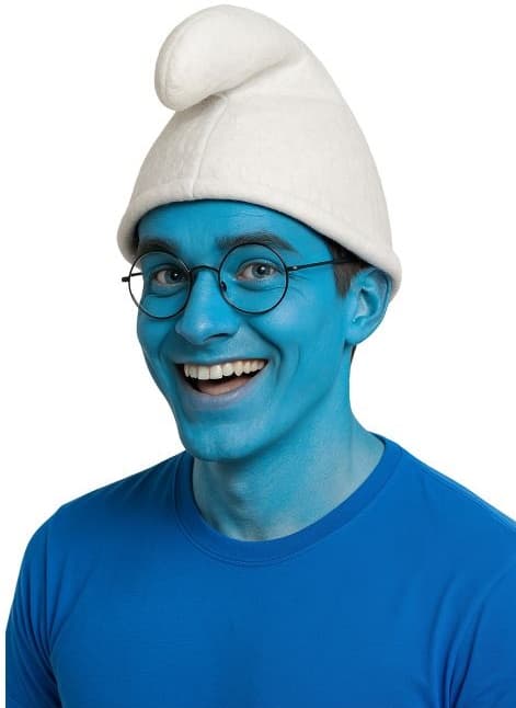 Smurf Leprechaunhatt Vit 1 st.