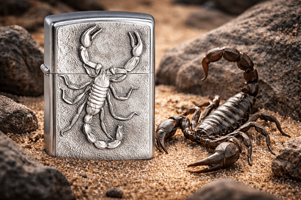 ZIPPO Lighter SCORPION EMBLEM Gavesæt nr. 2