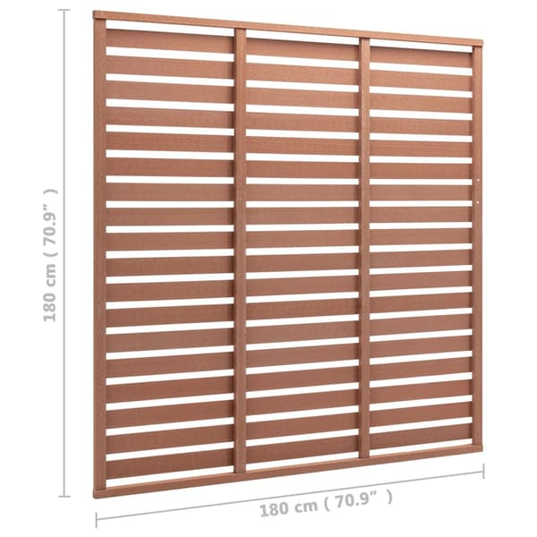 vidaXL WPC hegnspanel 180x180 cm brun