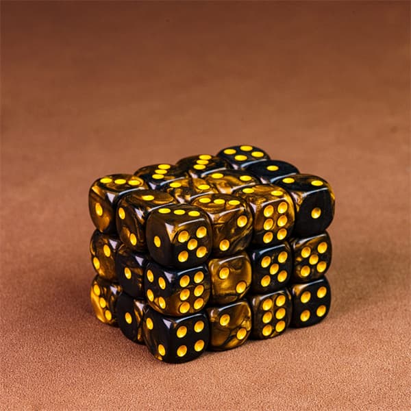 D6 1,1 cm RPG Tiger's Eye sekssidede terninger