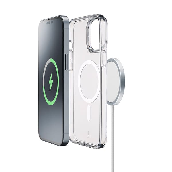 Cellularline Gloss Mag - iPhone 15 MagSafe -kotelo (kirkas)
