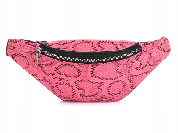 Neonväska, puderfärgad, midjeväska, eko python, rosa Q20