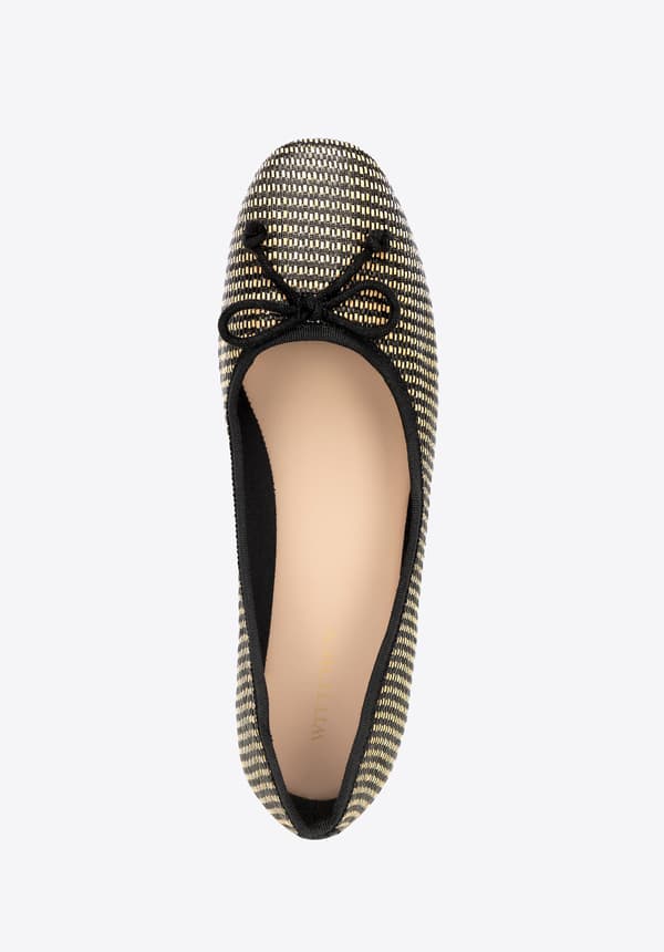 Wittchen Woman Braided Ballet Flats with Bow Black Polyurethane