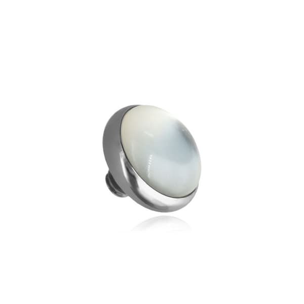 Titanmutter med pärlemor - silver - TNA-014 1.6/4